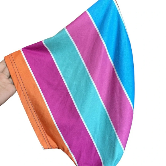 Blue Rainbow Dolman Sleeve V-neck 2X Blouse - Picture 4 of 6